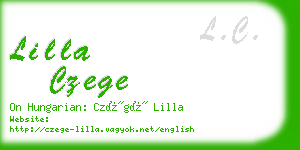 lilla czege business card